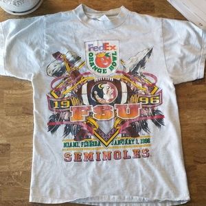 Vintage 90s FSU Seminoles Orange Bowl Tshirt